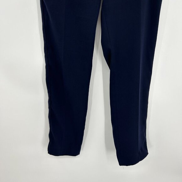 BALENCIAGA Women's Navy Blue Wool Blend Straight Leg Trouser Pants Size EU 38 - Picture 4 of 8